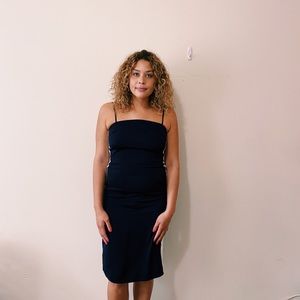 Blue Athletic striped satin dress